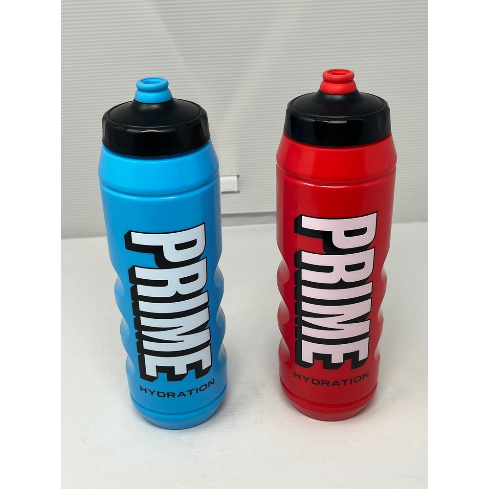 NEW *OFFICIAL* Prime Hydration Squeeze Water Bottle 30oz 1L RED COLOR